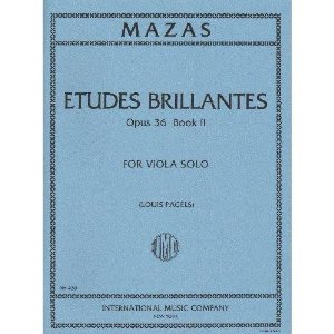 Mazas Jacques Fereol Etudes Brillantes, Op. 36, Book 2 - Viola solo - by Louis Pagels International
